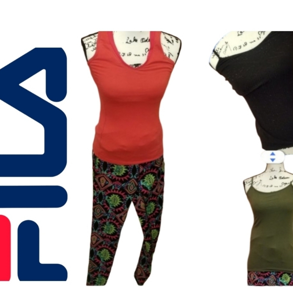 👖Fila Running Leggings & Fabulous Foursome Includes 3 Tops 🌏